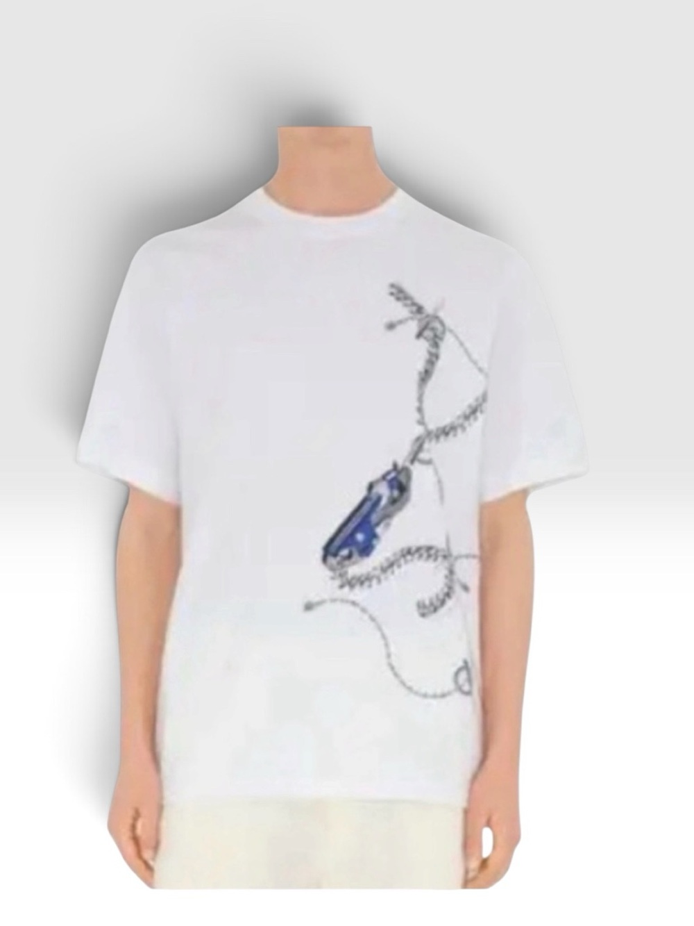 BURBERRY NWT 2024 Logo Tee EKD Hardware White Ltd Edition Sz M